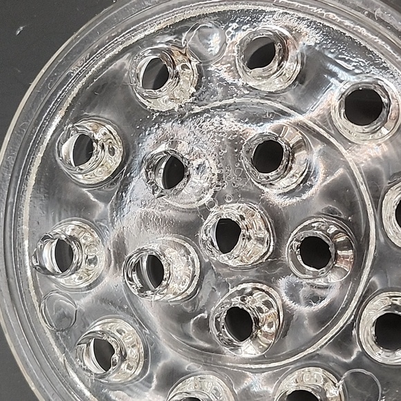 Vintage Glass Flower Frog 16 Hole 5.5" - Picture 6 of 6